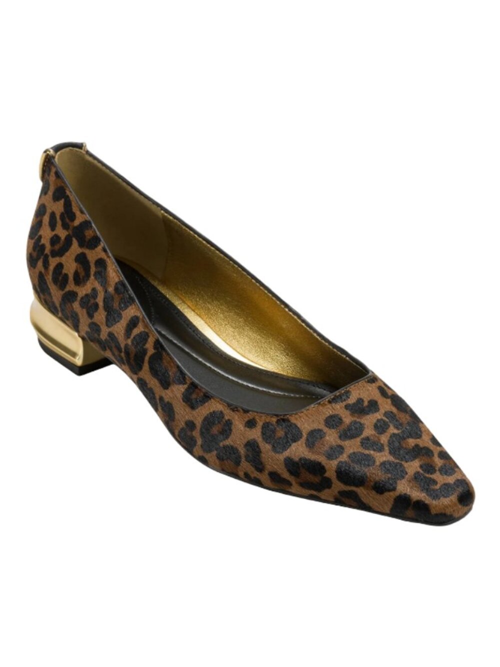 Donna Karan SAVITA LEOPARD-PRINT CALF HAIR FLAT Shoes 6.5